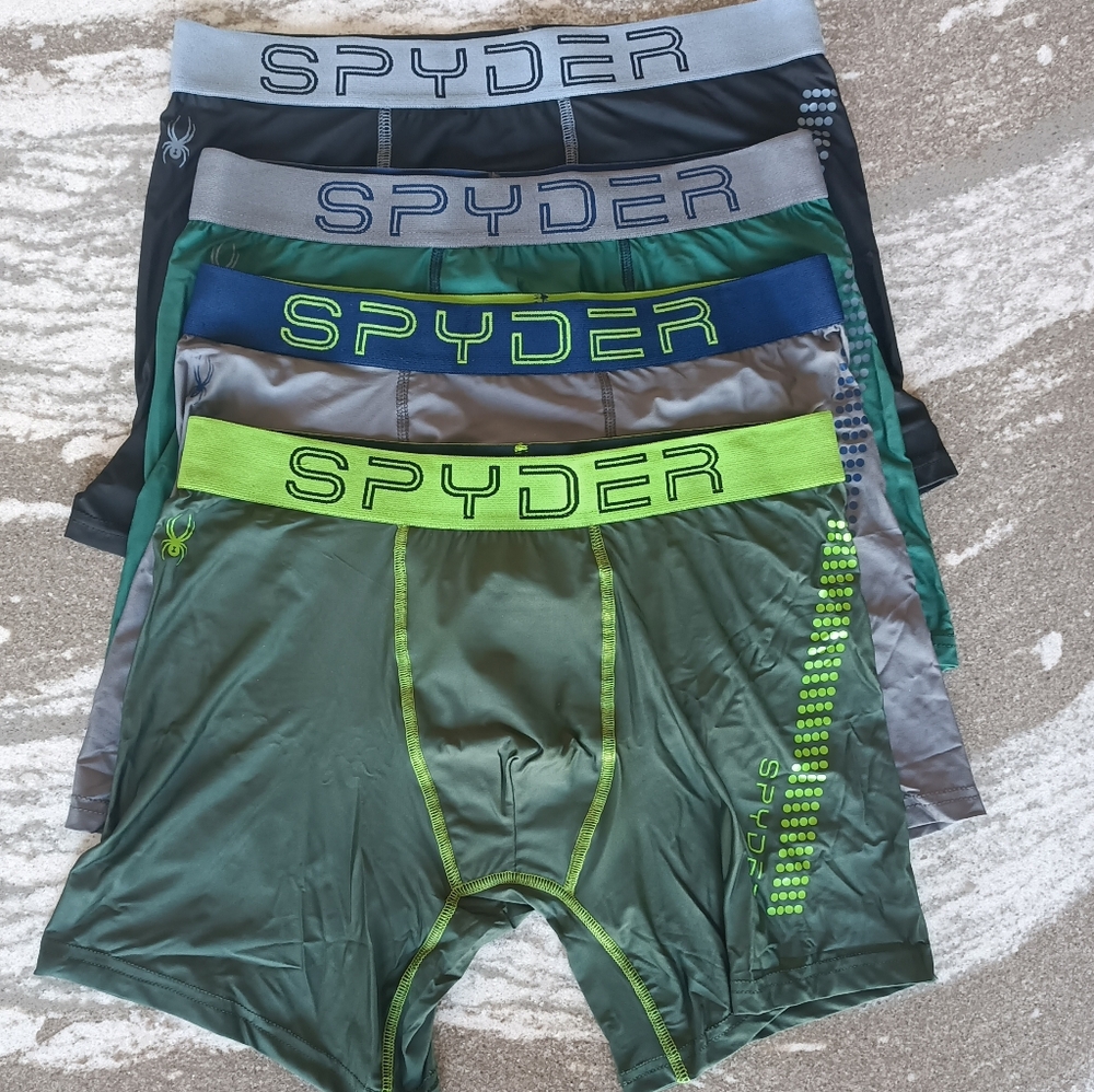 Spyder Men's Comfort Pouch Boxer Briefs Underwear NEW Size M. 4-Pack